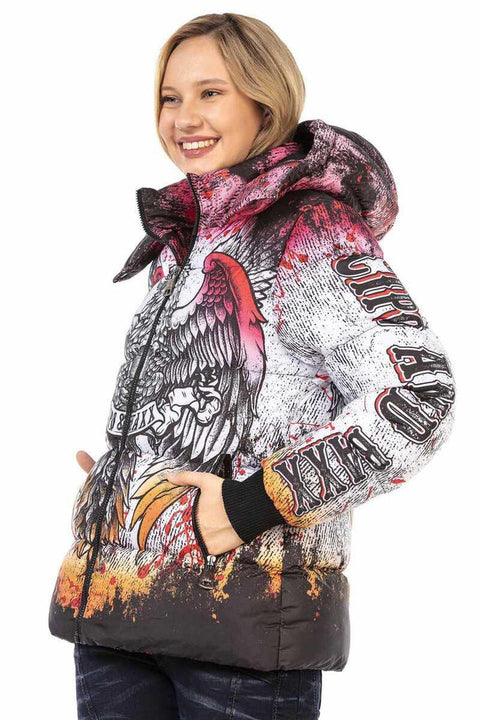 WM130 Printed Women's Puffer Coat