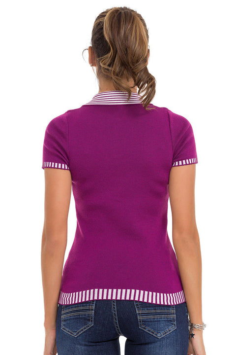 WT354 Polo Neck Knitwear T-Shirt