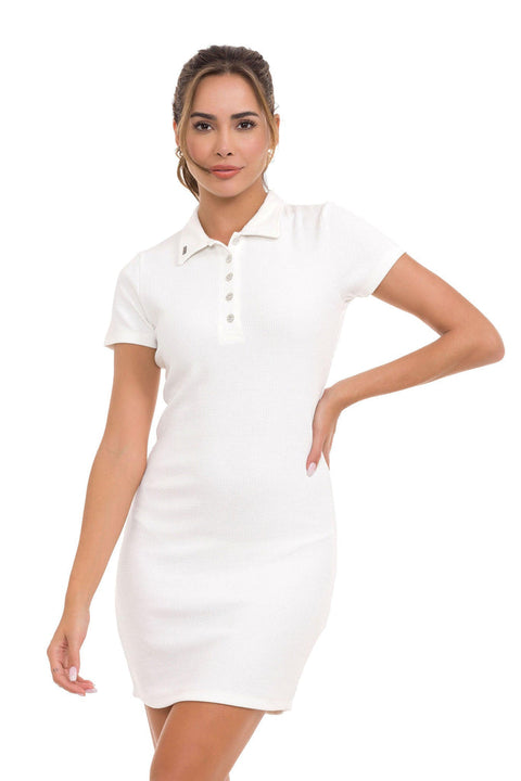 WT362 Polo Collar Knitwear Long Women's Dress