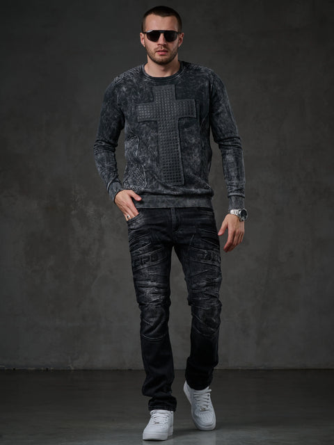 CL266 Embroidered Long Sleeve Men's Sweatshirt