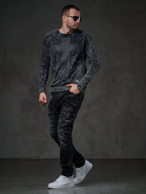 CL266 Embroidered Long Sleeve Men's Sweatshirt