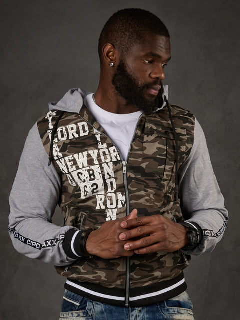 CJ215 Printed Camouflage Men's Sweatshirt