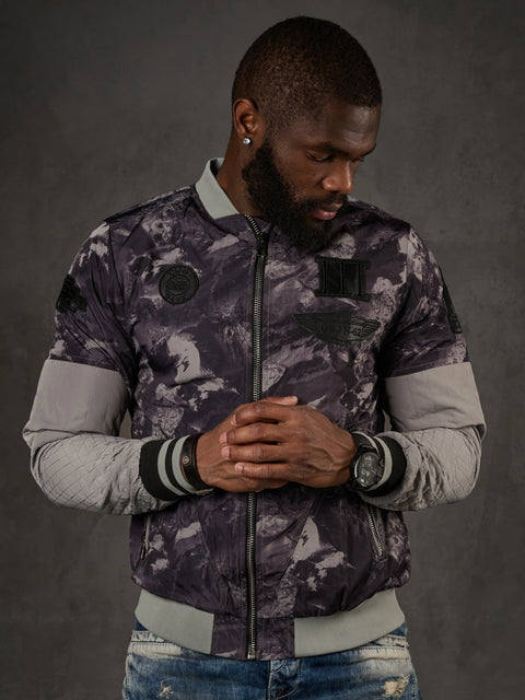CJ210 Patterned Zippered Slim Summer Men's Jacket