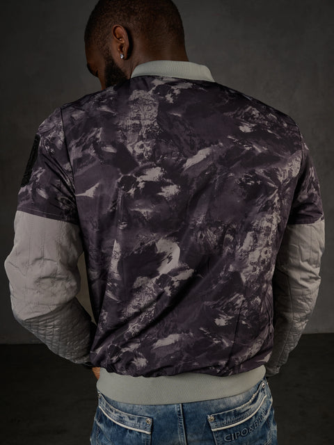 CJ210 Patterned Zippered Slim Summer Men's Jacket