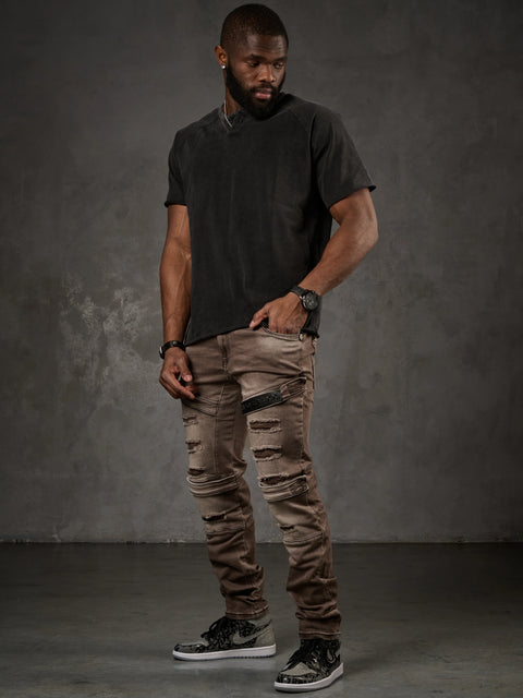 CD555 Slim Cut Basic Men's Jean Trousers