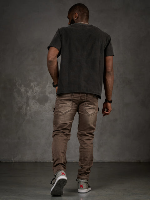 CD555 Slim Cut Basic Men's Jean Trousers