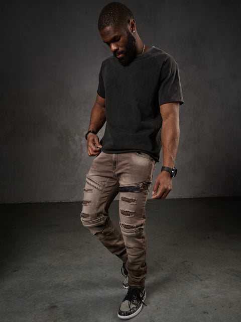 CD555 Slim Cut Basic Men's Jean Trousers