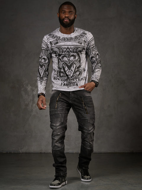 CL449 Wash Printed Thin Sweatshirt
