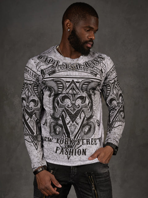 CL449 Wash Printed Thin Sweatshirt