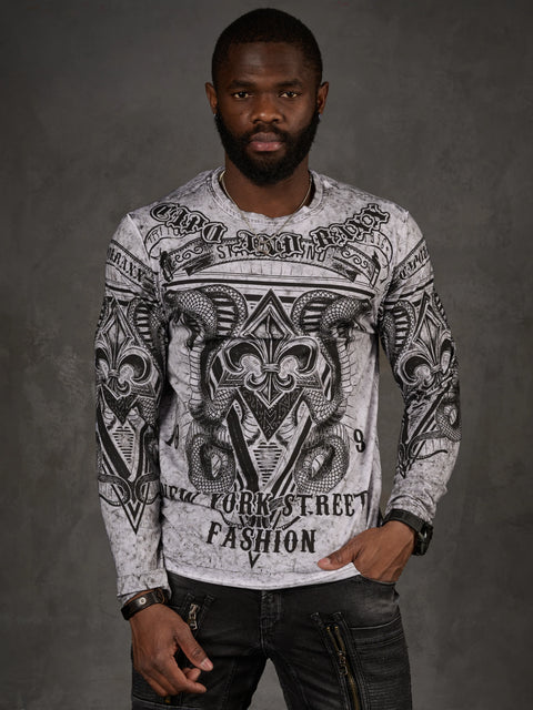 CL449 Wash Printed Thin Sweatshirt