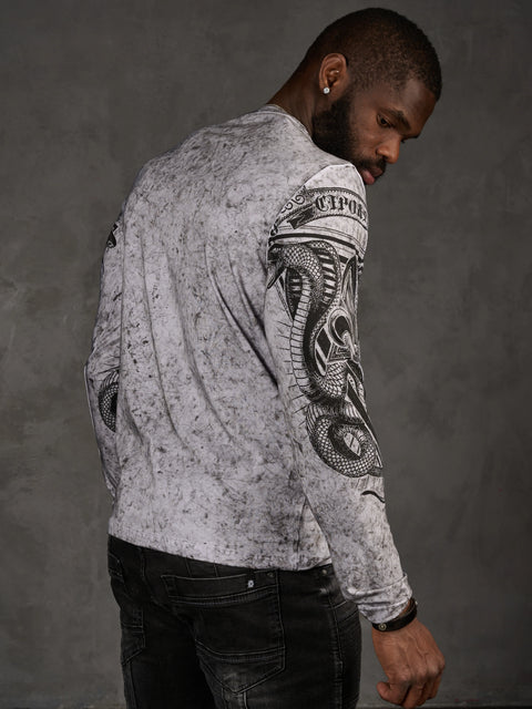 CL449 Wash Printed Thin Sweatshirt