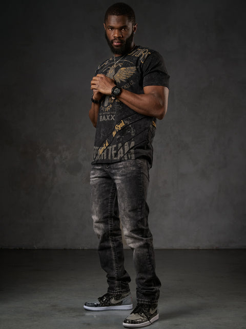 CT706 Men’s T‑Shirt with Vintage Motorcycle Print