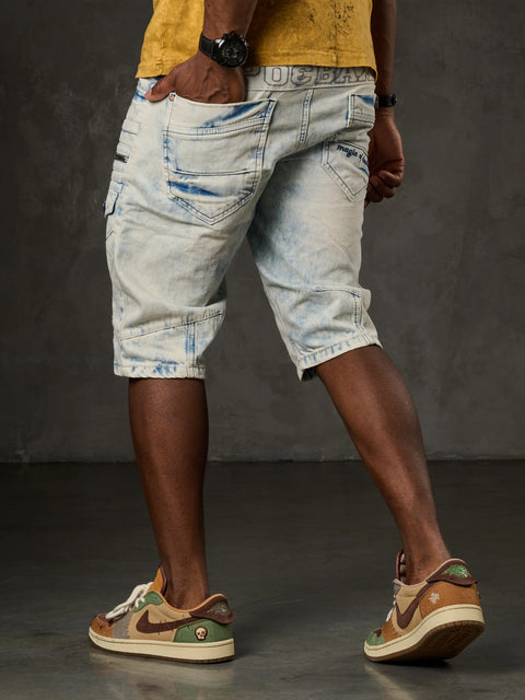 CK 131 Piece Stitched Denim Capri with Side Pockets