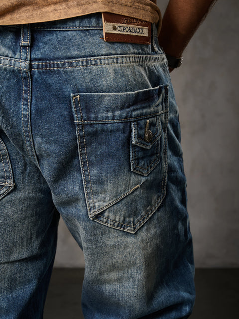 CD328 Washed Regular Fit Men's Jeans