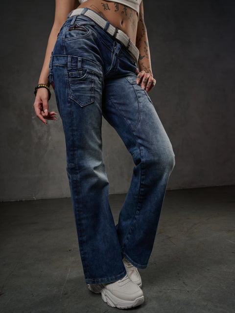 WD530 Women's Jeans with a cool Double Waistband