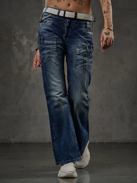 WD530 Women's Jeans with a cool Double Waistband