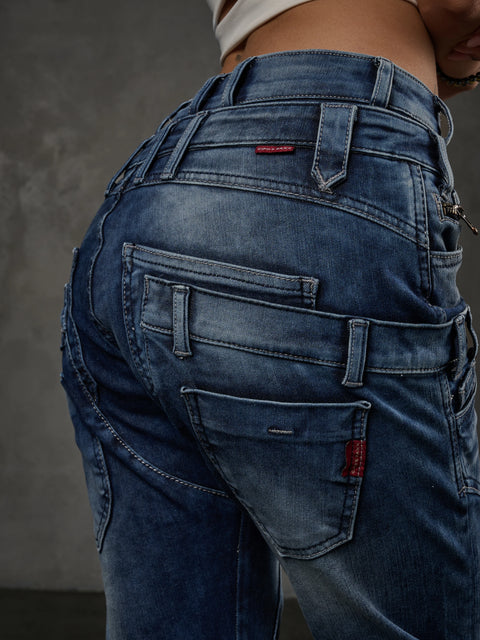 WD530 Women's Jeans with a cool Double Waistband