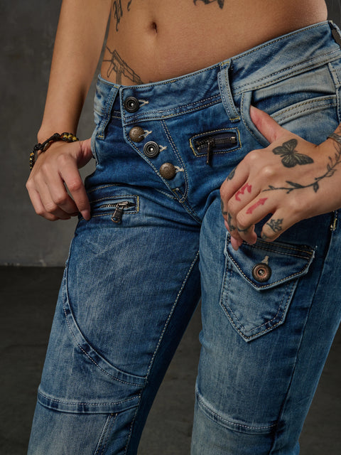 WD168 Women Comfortable Jeans With Great Age