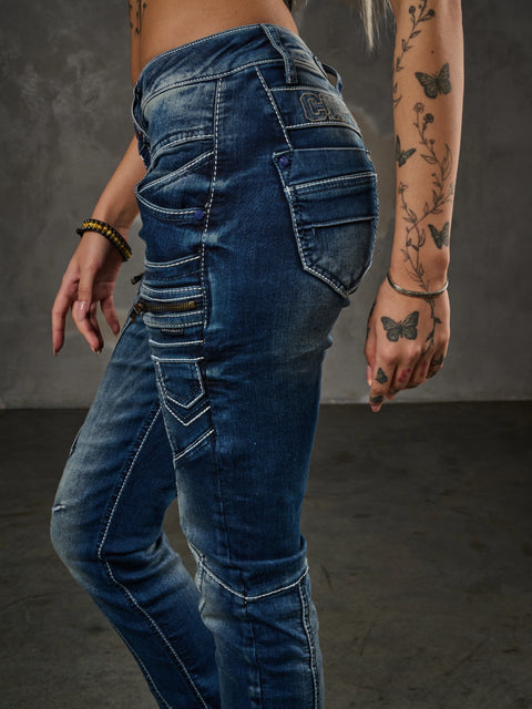 WD200b women comfortable jeans with a low waist in Skinny F't