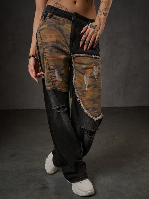 WD527 Camouflage Patterned Women's Trousers