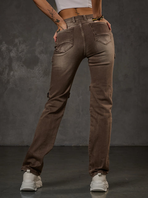 WD529 Ripped Women's Jeans with trendy Look