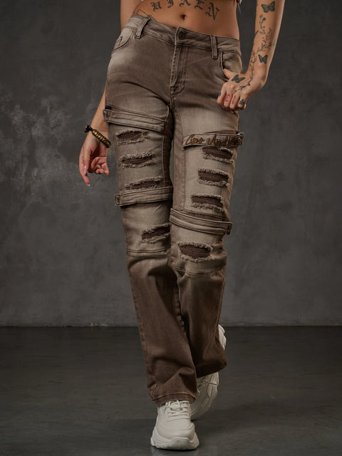 WD529 Ripped Women's Jeans with trendy Look