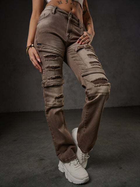 WD529 Ripped Women's Jeans with trendy Look