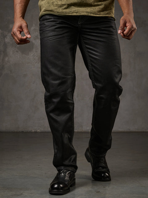 CD295 Regular Fit Shiny Fabric Jean Trousers