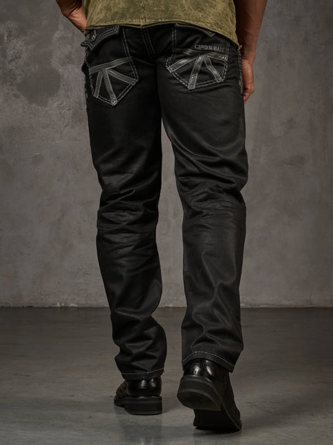 CD295 Regular Fit Shiny Fabric Jean Trousers