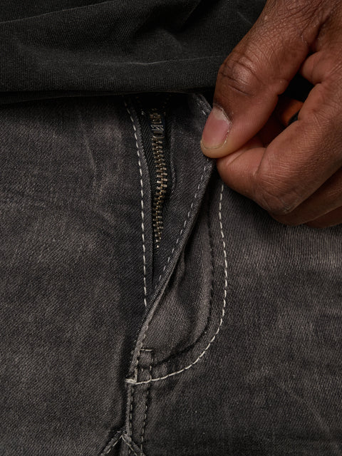 CD446 Hip Hop Style Cargo Pocket Slim Leg Men's Trousers