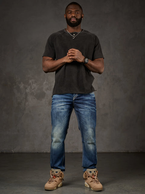 CD184 Double Pocket Stitched Regular Fit Men's Jean Trousers