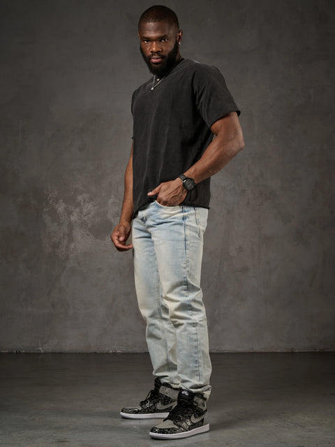CD319X Ice Blue Skinny Leg Men's Denim Trousers