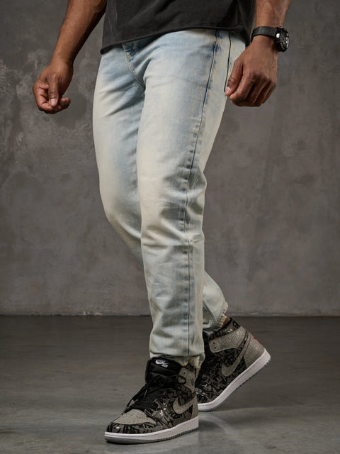 CD319X Ice Blue Skinny Leg Men's Denim Trousers