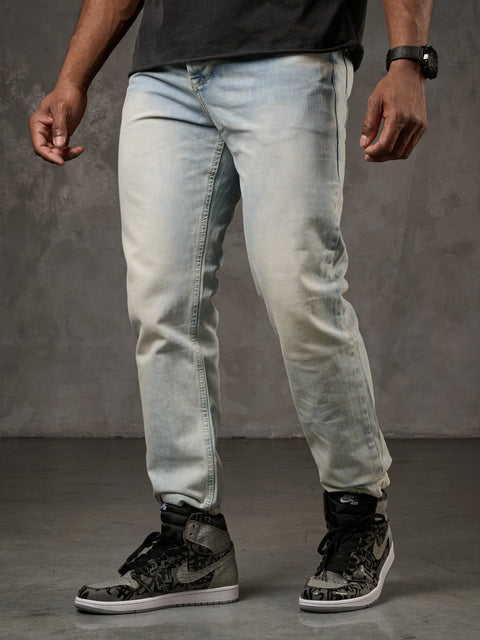 CD319X Ice Blue Skinny Leg Men's Denim Trousers