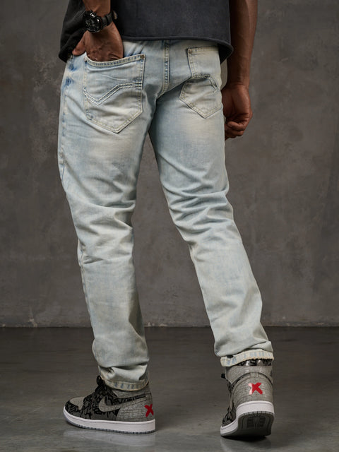CD319X Ice Blue Skinny Leg Men's Denim Trousers
