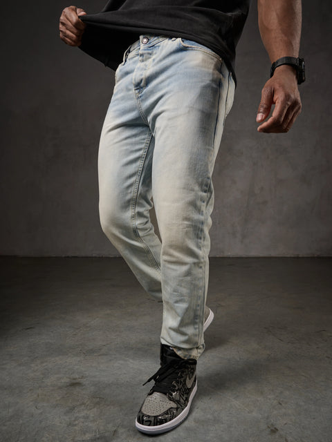 CD319X Ice Blue Skinny Leg Men's Denim Trousers