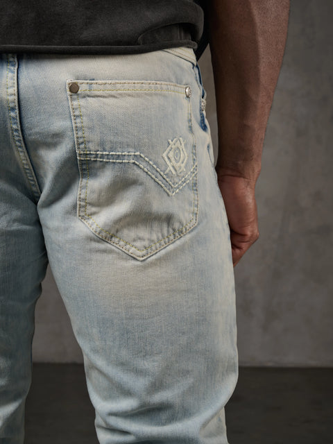 CD319X Ice Blue Skinny Leg Men's Denim Trousers