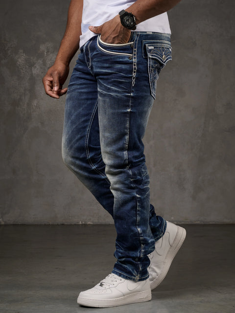 CD314 Men's Relaxed Fit Cut Jeans