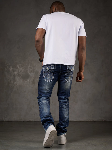 CD314 Men's Relaxed Fit Cut Jeans