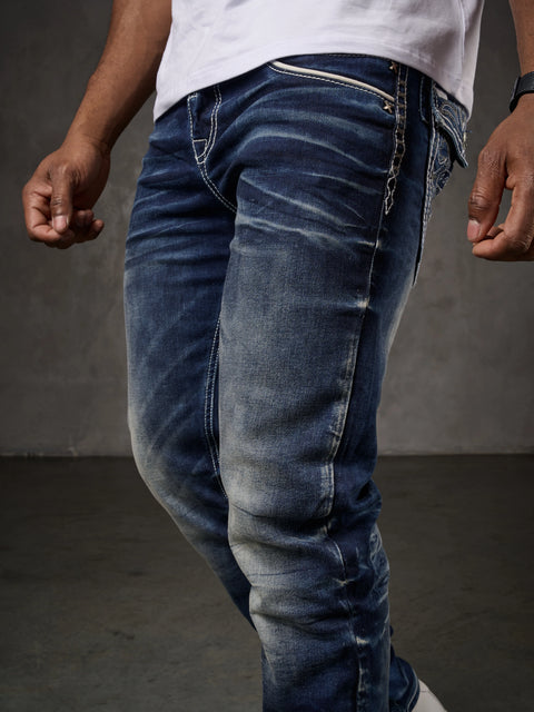 CD314 Men's Relaxed Fit Cut Jeans