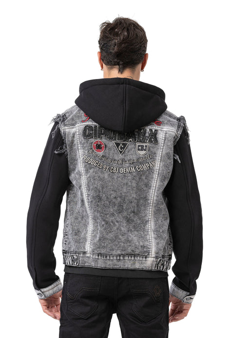 CJ287 Men's jacket hoods in a cool look