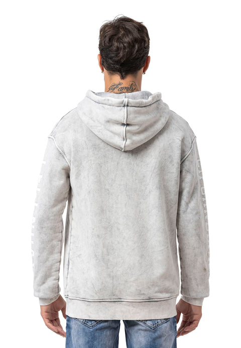 CL597 Men’s Hoodie Sweatshirt with Sleeve Print and Kangaroo Pocket