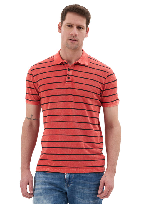 CT858 Men’s Polo Shirt with Stripe Pattern
