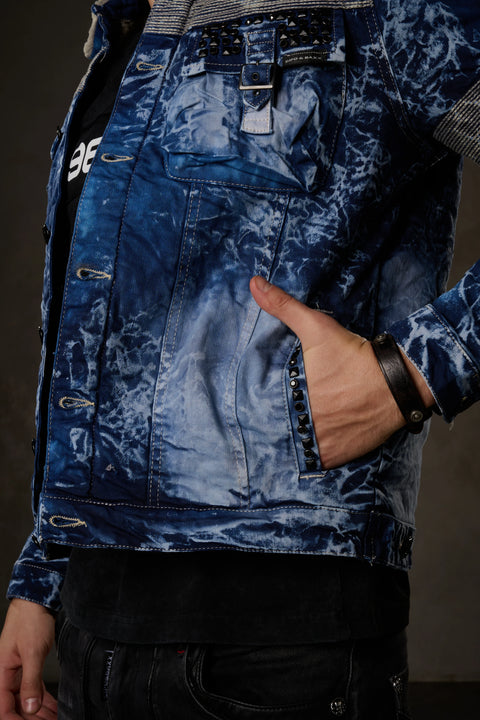 CJ245 Variegated Fur Men's Denim Jacket