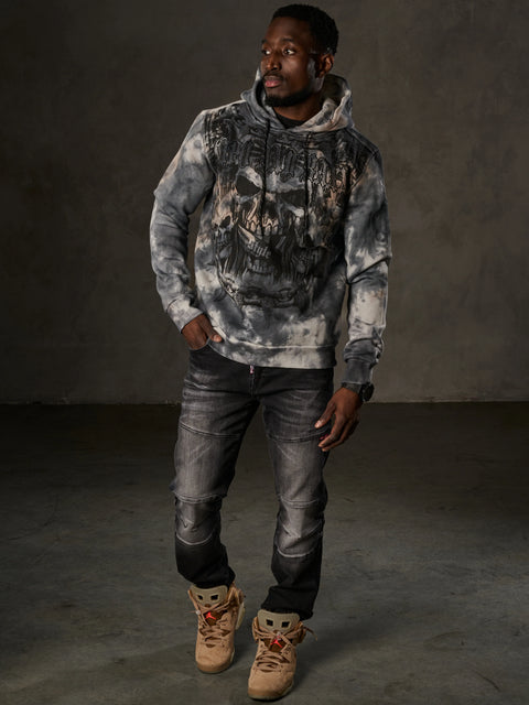 CL405 Skull Head Gothic Pattern Hooded Sweatshirt
