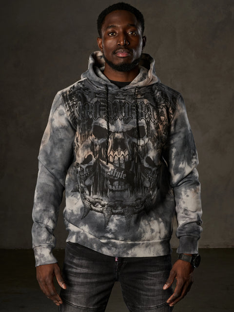 CL405 Skull Head Gothic Pattern Hooded Sweatshirt