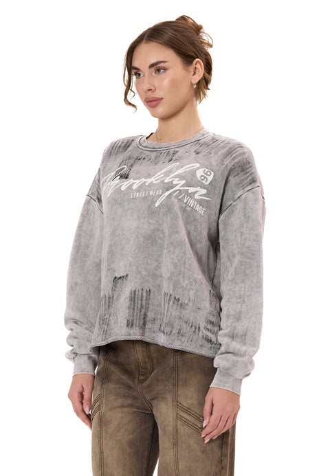 WL375 Women’s Sweatshirt – Streetwear Brush Design
