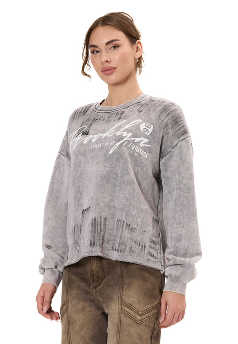 WL375 Women’s Sweatshirt – Streetwear Brush Design