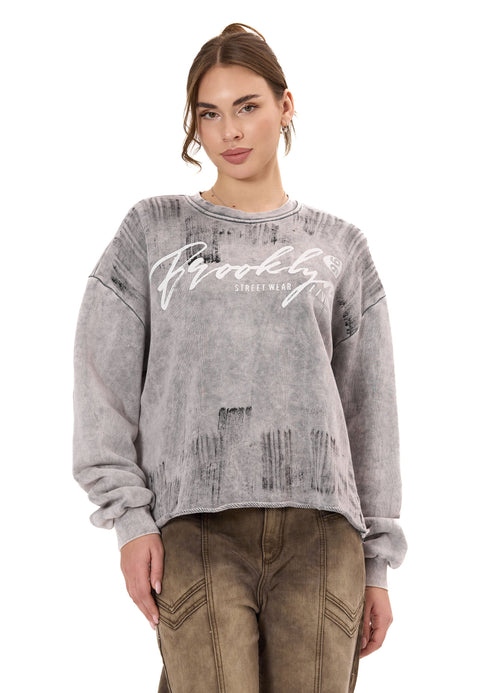 WL375 Women’s Sweatshirt – Streetwear Brush Design