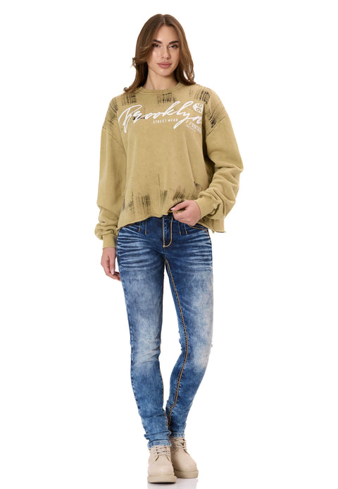 WL375 Women’s Sweatshirt – Streetwear Brush Design